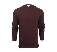 Xact Men's Textured Cotton Jumper - Crew Neck, Lightweight Knit Sweater, Soft Feel, Ideal for Layering, Casual Smart Winter Autumn Pullover