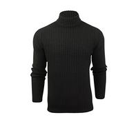 Xact Mens Textured Knit Turtle Neck Jumper