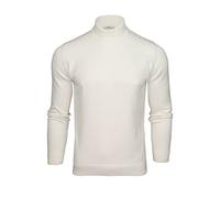 Xact Mens Turtle Neck Cotton Jumper (Winter White) M