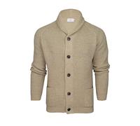 Xact Men's Waffle Knit Wool Blend Shawl Neck Cardigan (Waffle - Natural Twist) XL