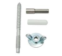 Xadnitu 30 Pack 1/4"-20 x 2-1/4" Hurricane Anchor Kit, Hardware Installation Guide Anchoring Set for Window Board Panel Shutter Mounting and Fastening