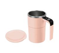 xadsiklan Self Stirring Coffee Mug 380ml Stainless Steel Novelty Automatic Mixing Magnetic Coffee Mug with Lid for Tea Hot Chocolate Milk and Cocoa