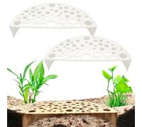 Xafrstyu 2pcs Prawn Burrow for Aquarium - Ideal Hiding Place for Shrimp and Fish, Selections, Easy Maintenance, Perfect for Aquatic Habitats (white)