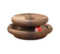 Xafrstyu Kitty Kurlz Cat Toy, Interactive Accordion Cat Scratch Board, Foldable Magic Organ Cat Toy with Ball, Engaging Mental and Physical Exercise for Cats (1)