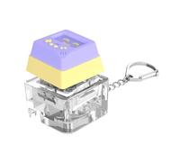 XAGMODSHN 1-Key Mechanical Keycap Tester Keychain With LED Lighting For Stress Reduction And Relaxation For Home Or Office Light Keychain Colorful Keycap Relaxation Tool