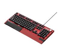 XAGMODSHN 104Key Full Size USB Cord RGBs Mechanical Keyboards with Integrated Wrist Rest Waterproof Design Hot Swappable Switches Hot Swappable Keyboards