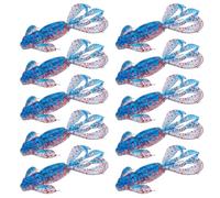 XAGMODSHN 10PCS Robotic Shrimp Lures Realistic Swimming Action with Scintillate & Light Reflection Flexible Fishing Drifting Soft Shrimp Attract