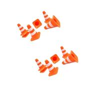 XAGMODSHN 10PCS Small Landscape Traffics Cones Realistic Road Signs For Kids Educational Playtimes Activity Scene Setting Props Educational Model Set