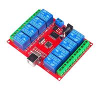 XAGMODSHN 12V 8 Channel USB Relays Module Programmable Computer Control Control Switches/Driver/PC Intelligent Controller Relays Module
