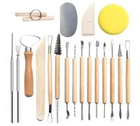 XAGMODSHN 19 Pcs Basic Clay Pottery Tools Detail Sculpting Tools Set for Creative Clay Dotting Modeling Set Adults K