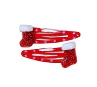 XAGMODSHN 1Pair Lovely Christmas Hair Clip For Women And Girls Nonslip Designs Hair Barrettes For Christmas Festival Celebrations