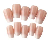 XAGMODSHN 240tips/box Stick On Nails Long Coffin Press on Nails for Women and White False Nails Art Decoration