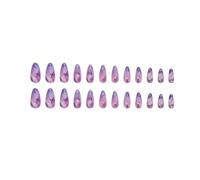 XAGMODSHN 24x/Box Full Tips False Almond Stick On Artificial Press On for Party Wedding
