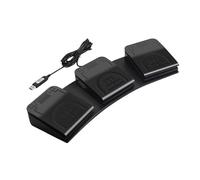 XAGMODSHN 3-Pedal USB Foot Controller with Ergonomic Design, Multimedia & Factory Machine Operations Macros PC Gaming Foot Switches Controller