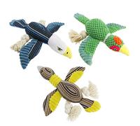 XAGMODSHN 3Pcs Squeak Dog Toy Soft Plush Chew Eagle-Shape Squeeze with Squeaker for & Small Breed Dog