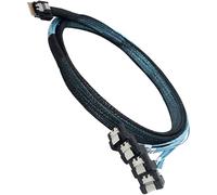 XAGMODSHN 4 Port SAS4.0 To 7P Adapter Cable With PCIe SAS4.0 90 Degree Angled Design For Server And Data Center