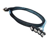 XAGMODSHN 4 Port SAS4.0 To 7P Adapter Cable With PCIe SAS4.0 90 Degree Angled Design For Server And Data Center