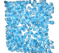 XAGMODSHN 50 Pcs Color Print Tulips Buds Flower Beads Night, Lake blue