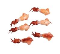 XAGMODSHN 6Pcs Simulation Squid Model Artificial Cooked Squid Seafood Model For Kitchen Decoration Shop Display PhotographyProps Educational Food
