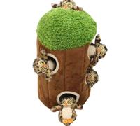 XAGMODSHN 6x Hide & Seek Dog Toy Tree House Dog Toy Squeaky Hide & Seek Game Soft Owl Panda