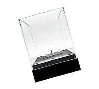 XAGMODSHN Acrylic Cube Baseball Box Display Holder Stand With Led Light Clear For Autographed Softball Display Protector Clear Cube Baseball