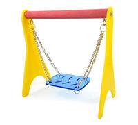 XAGMODSHN Acrylic Swing Chicken Toy with Hanging Chain Baby Chick Perch Cage for Bird Parrot Hens Macaw Training Stand Holder