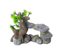 XAGMODSHN Aquariums Decorations Mountain Landscape Resin Tree Stone Cave for Shrimp Fish Fishtanks Hideouts Shelter House