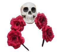 XAGMODSHN Bloody Witch Costume Hair Hoop Dark Blood Skull Hair Styling for Live Show Headband for Carnivals