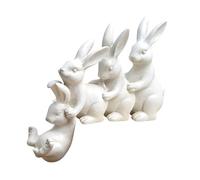XAGMODSHN Bunnies Figurine Resin Rabbits Statue Moderns Art Spring Home Decors, Easter Decorations Decorative Ornament Gift Tabletop Ornament