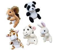 XAGMODSHN Cartoon Animal Finger Puppets Plush Puppet Toy for Kids Creativity Storytelling and Interactive RolePlay Activity 5PCS Plush Finger Puppet for Kids