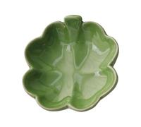 XAGMODSHN Ceramic Jewelry Storage Dish Clovers Designs Safe for Family Use Clovers Ceramic Jewelry Tray