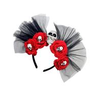 XAGMODSHN Day Of The Deads Headband Halloween Cincos Des Mayoes Party Costume Rose Flower Crown Mexicans Headpiece For Womens Girl Flower Crown Headband