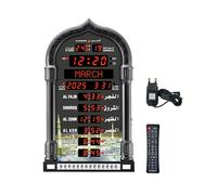 XAGMODSHN Digital Timer Clock Featuring Prayer Times for 1150 Cities Azan Alert Calendar Snooze Temperature Control Intelligent World Prayer Device with Date