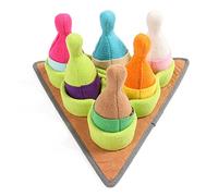 XAGMODSHN Dog Interactive Slow Feeder Squeak Plush Bowling Toy Improving Intelligence for Puppy