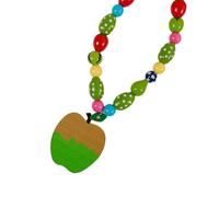 XAGMODSHN Dopamine Boosting Colorful Fruit Pendant Necklace Incorporating Wood Beads for Positive Emotions Enhancing Pleasure Through Artistic Detail Dopamine Necklace