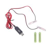 XAGMODSHN Double 3V Output Battery Eliminators Cable for 3A Devices Powered by USB for Remote Controls Lights Fan and Scale Double Output Batteries