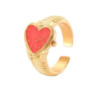 XAGMODSHN Elegant Adjustable Rings Opening Heart Shape Geometric Finger Alloy Texture Suitable for Various Occasion Fashion