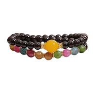 XAGMODSHN Fashion Forward Stackable Garnets Double Loop Natural Gemstones for Trendy Layering Look Women Handmade