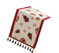 XAGMODSHN Festive Chenilles Table Runner with Woven Pattern Modern Christmas Dining Decoration Chenilles Table Runner