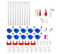 XAGMODSHN Full Set of 49 Pieces Chicken Drinking Assembly with Stopping Buoyant Device and Strong PVC Joints Farm Animal Watering Set