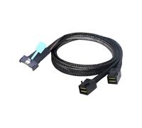 XAGMODSHN High-Speed PCIE Gen5 MCI0 8i to SFF-8087 Left Turn Cable, 50cm | Double SFF-8087 Server Adapter Extension for Data Center, PCIE Gen5 8X Fast Data Transfer Connection Replacement