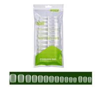 XAGMODSHN Long Coffin False Nails Tips, Full Gel Tips Semi-frosted Clear False Nails Tips for Press On Extension