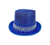 XAGMODSHN Magicians Hat For Women Men With Rhinestones Belt Tall Cosplay Costume Adult Theme Party Stage Performers Ventilated President