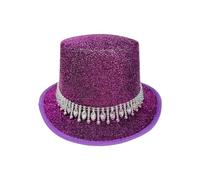 XAGMODSHN Magicians Hat For Women Men With Rhinestones Belt Tall Cosplay Costume Adult Theme Party Stage Performers Ventilated President