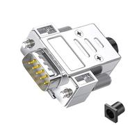 XAGMODSHN Metal 9Pin Port Connector RS232/485 Adapter 9Pin Male Female Welding Connector Industrial Data Transfer Solderless Terminal Adapter