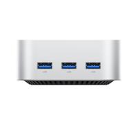 XAGMODSHN Miniature PC N150 12GB DDR4 256GB Storage 1000Mbps Ethernet HDTV DP Outputs Fast Speed Connectivitys Productivity Powerhouses Silents Cooling Computer Aluminum