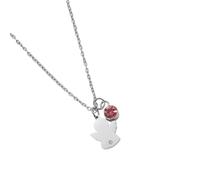 XAGMODSHN Necklace Stainless Steel Neck Chain Baptism Communion Stylish Spiritual Jewelry with Gemstones