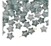 XAGMODSHN Of 1 Acrylic Five Point Star Shaped Bead Gradient Sparkling Gold Finish Craft Supplies for Jewelry Making Gradient Sprinkled Gold Acrylic Star Bead