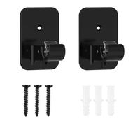 XAGMODSHN Pack of 2 Heavy Duty Auto Adhesive Curtain Rod Brackets Drillless Damage Release Installation for Renters Apartments