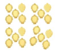 XAGMODSHN Pack of 20 Oval Base for Displaying Time Gemstones Jewelry Featuring Oxidation Jewelry Decors Base